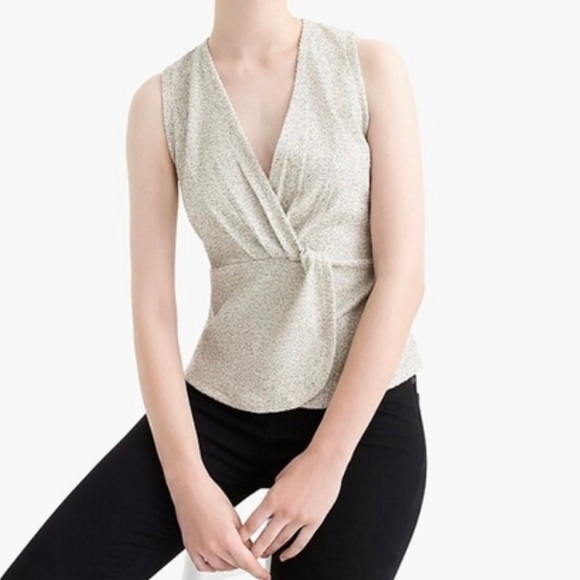 J CREW 365 Women’s Gray BOUCLE PEPLUM TANK Layering Suiting Front Detail Size S - Picture 1 of 9